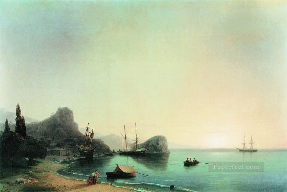 italian landscape 1855 Romantic Ivan Aivazovsky Russian Oil Paintings